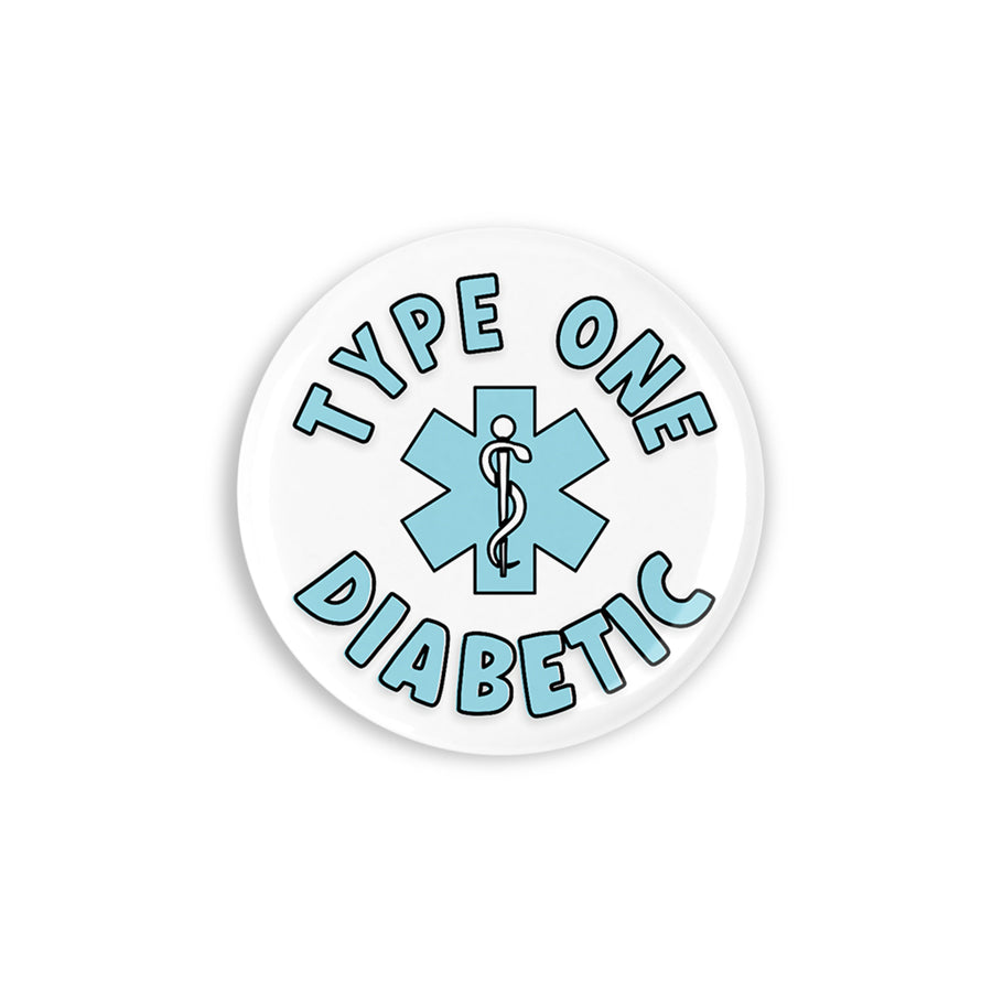 Type One Diabetic Button Badge Blue MedStyle